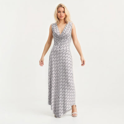 Linz - Black on Ecru Scribble Viscose Woven Twill Fabric