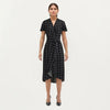 Linz - Ecru on Black Scribble Viscose Woven Twill Fabric
