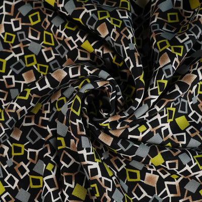 Linz - Green Network Viscose Woven Twill Fabric - 0.70m Remnant