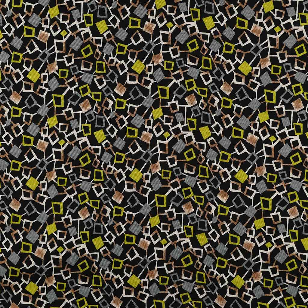 Linz - Green Network Viscose Woven Twill Fabric Sample