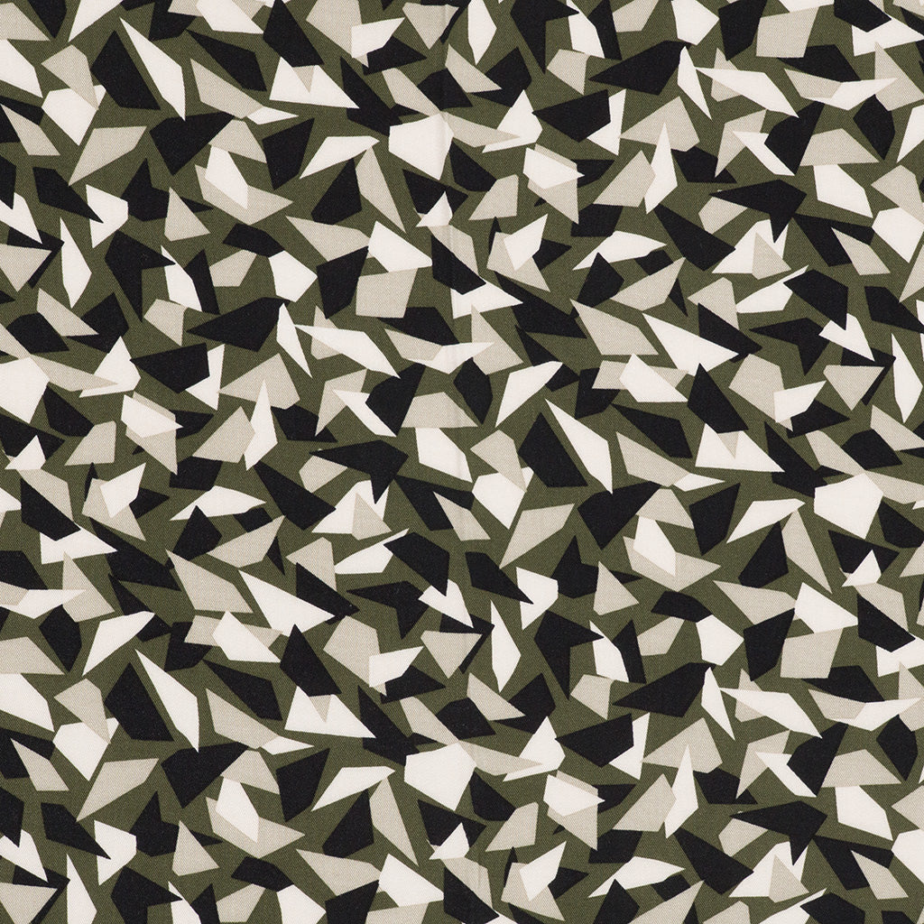 Linz - Olven Green Trapeze Viscose Woven Twill Fabric - 3.00m Remnant
