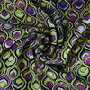 Linz - Pear Green and Purple Retrospective Viscose Woven Twill Fabric