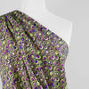 Linz - Pear Green and Purple Retrospective Viscose Woven Twill Fabric