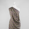 Linz - Pear Green and Purple Retrospective Viscose Woven Twill Fabric