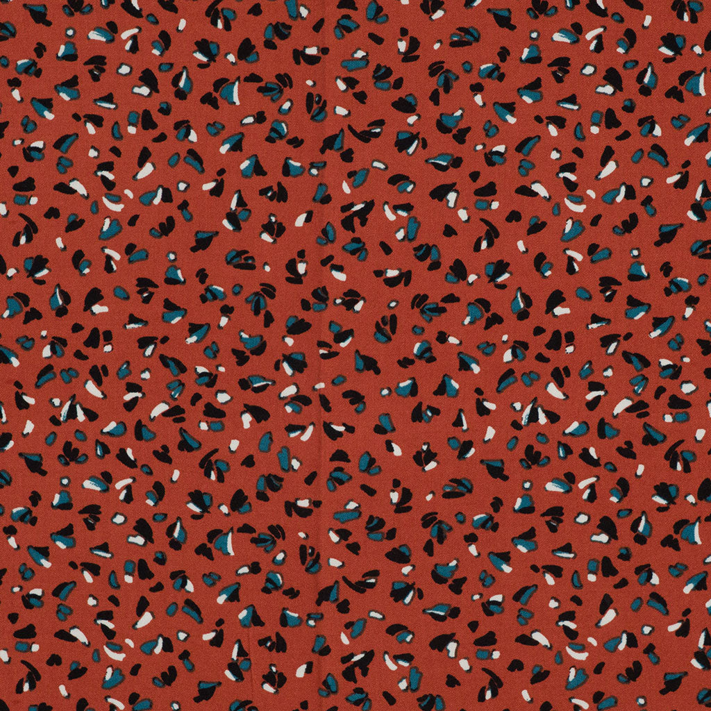 Linz - Pumpkin Bits and Pieces Viscose Woven Twill Fabric