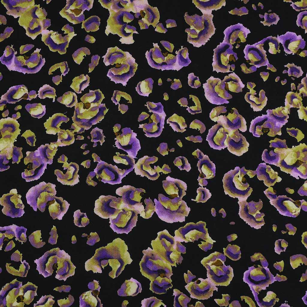 Linz - Purple Specks and Splotches Viscose Woven Twill Fabric Sample