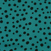 Linz - Almost Turquoise Spotty Viscose Woven Twill Fabric Main Image from Patternsandplains.com