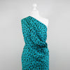 Linz - Almost Turquoise Spotty Viscose Woven Twill Fabric Mannequin Wide Image from Patternsandplains.com