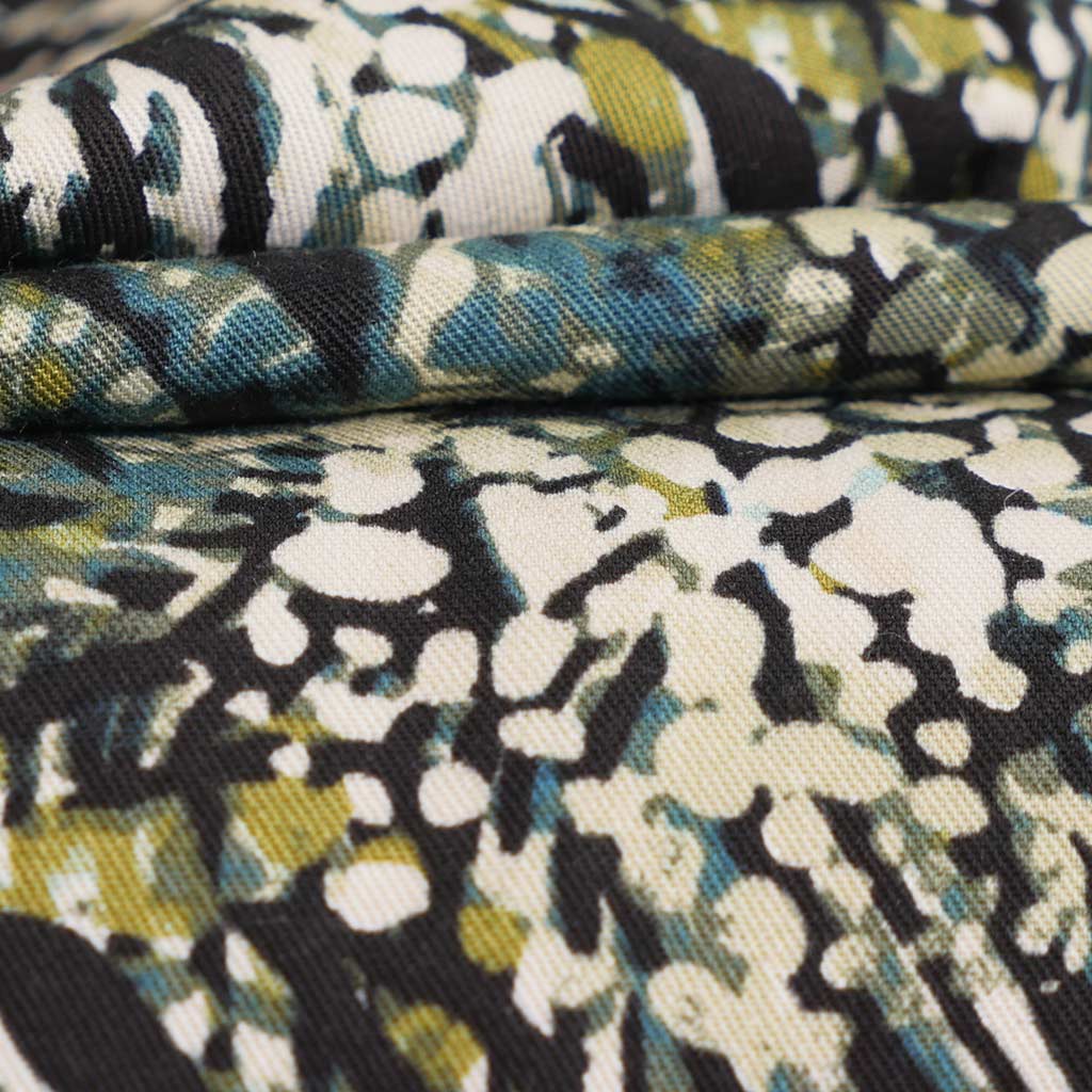 Linz - Green Wild Forest Viscose Woven Twill Fabric Feature Image from Patternsandplains.com