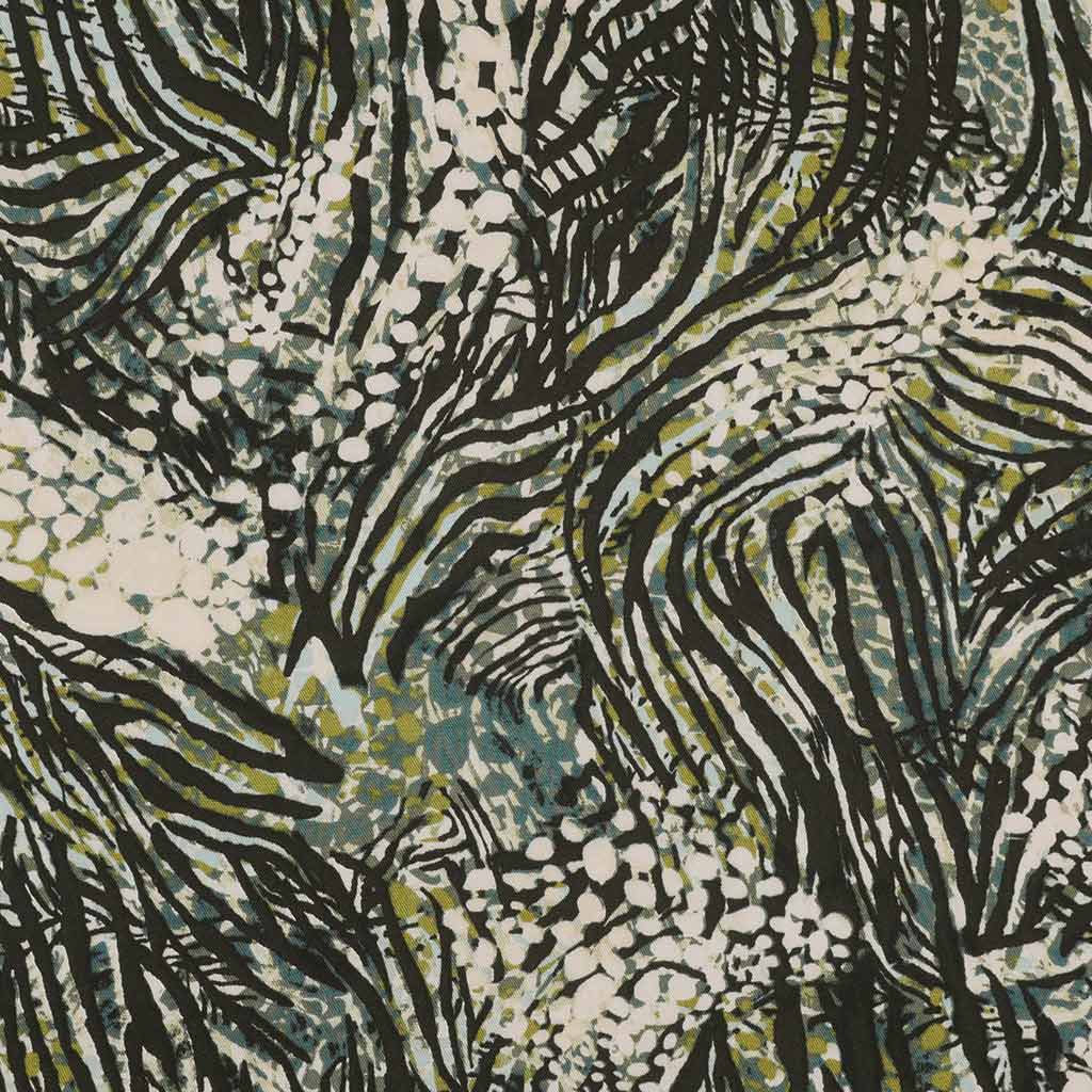 Linz - Green Wild Forest Viscose Woven Twill Fabric Main Image from Patternsandplains.com