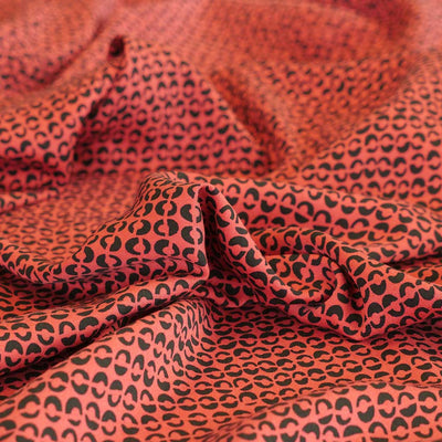 Linz - Jasper Red Ds Viscose Woven Twill Fabric Feature Image from Patternsandplains.com