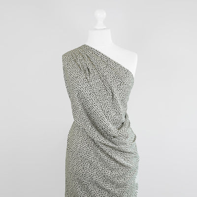 Linz - Light Cream Ds Viscose Woven Twill Fabric Mannequin Wide Image from Patternsandplains.com