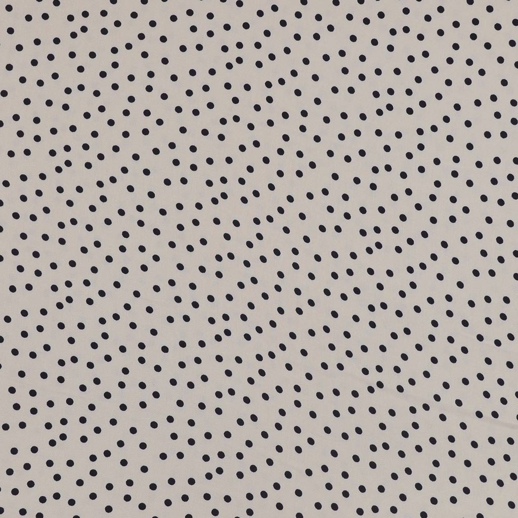 Linz - Parchment Cream Dotty Viscose Woven Twill Fabric Main Image from Patternsandplains.com