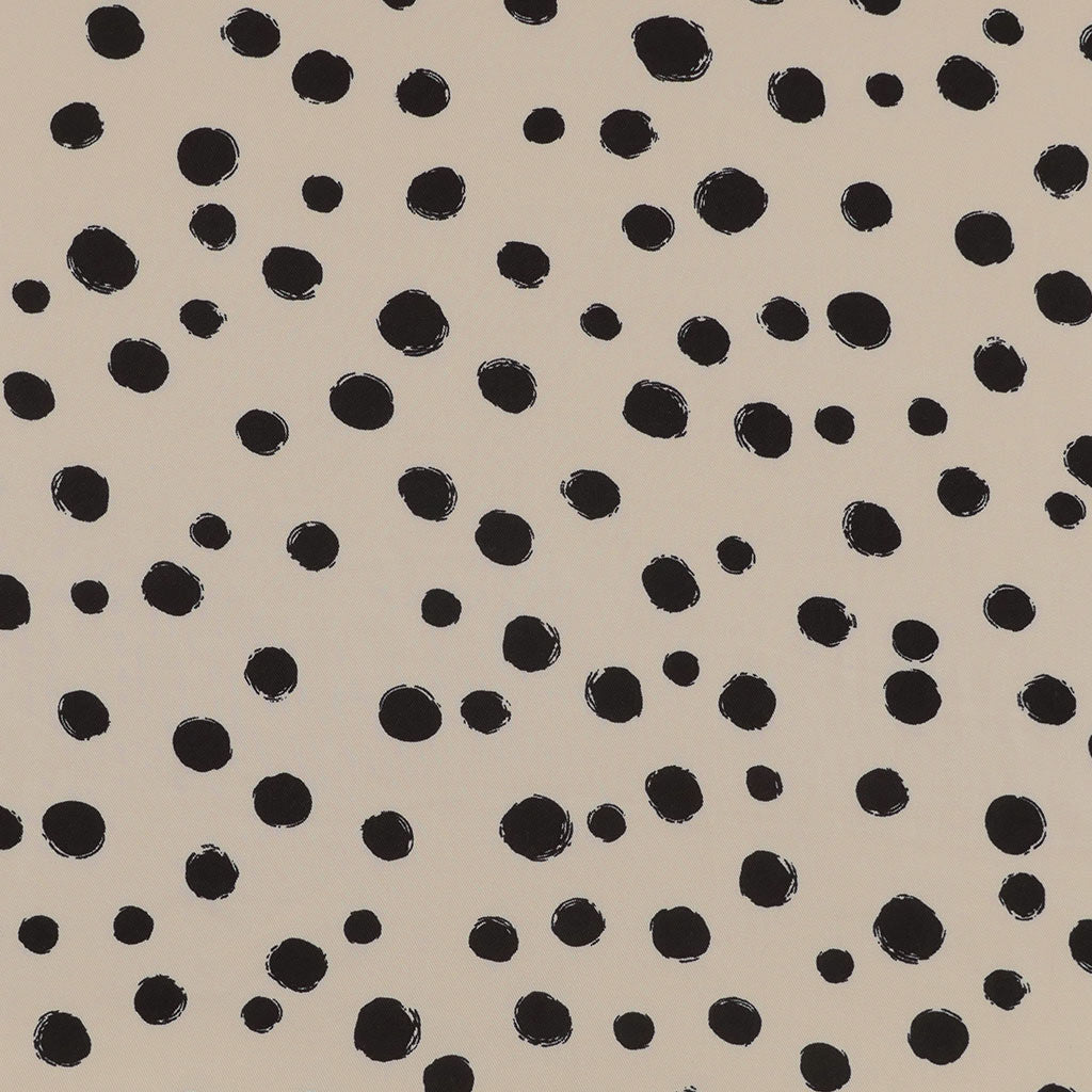 Linz - Parchment Cream Spotty Viscose Woven Twill Fabric Main Image from Patternsandplains.com