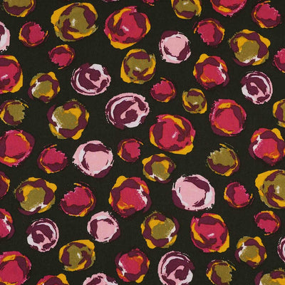 Linz - Pink Planets Viscose Woven Twill Fabric Main Image from Patternsandplains.com