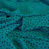 Linz - Turquoise Dotty Viscose Woven Twill Fabric Feature Image from Patternsandplains.com