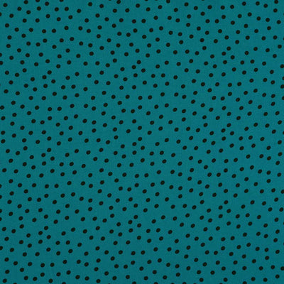 Linz - Turquoise Dotty Viscose Woven Twill Fabric Main Image from Patternsandplains.com