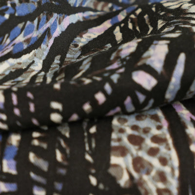 Linz - Lilac Wild Forest Viscose Woven Twill Fabric Feature Image from Patternsandplains.com