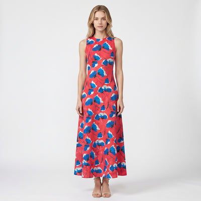 Lizzano 279682 - Red Poppy Cotton Sateen Fabric from John Kaldor Sample