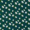 Loire Green Double Daisies Viscose Crepe Fabric Main Image from Patternsandplains.com