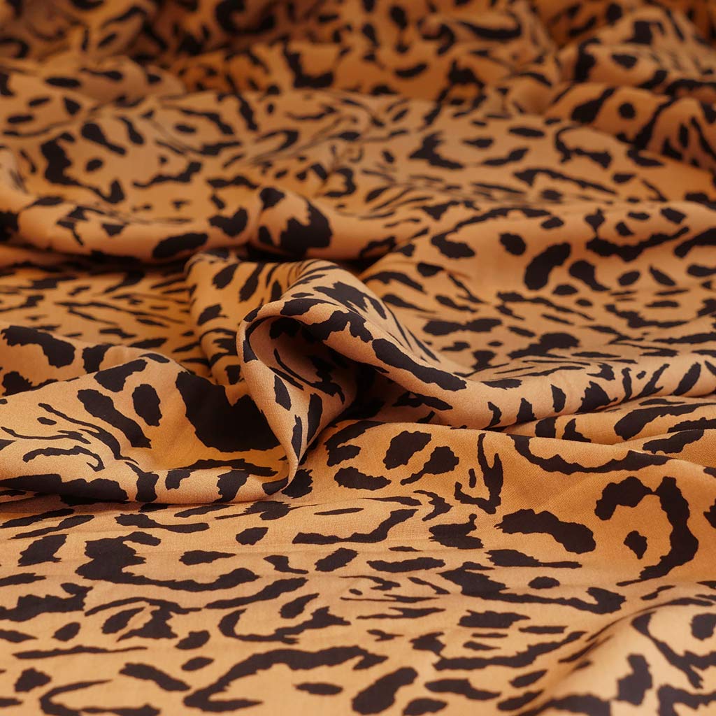 Lucca - Copper Ink Spots Viscose Lawn Woven Fabric