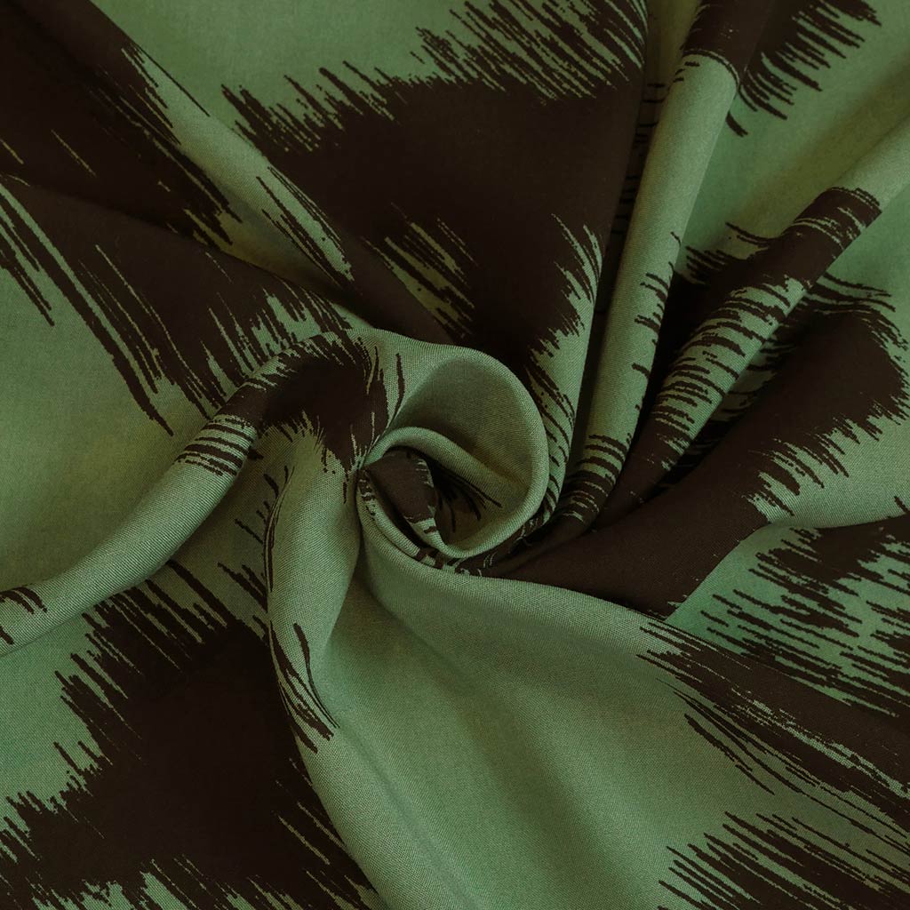 Lucca - Green Oblique Viscose Lawn Woven Fabric