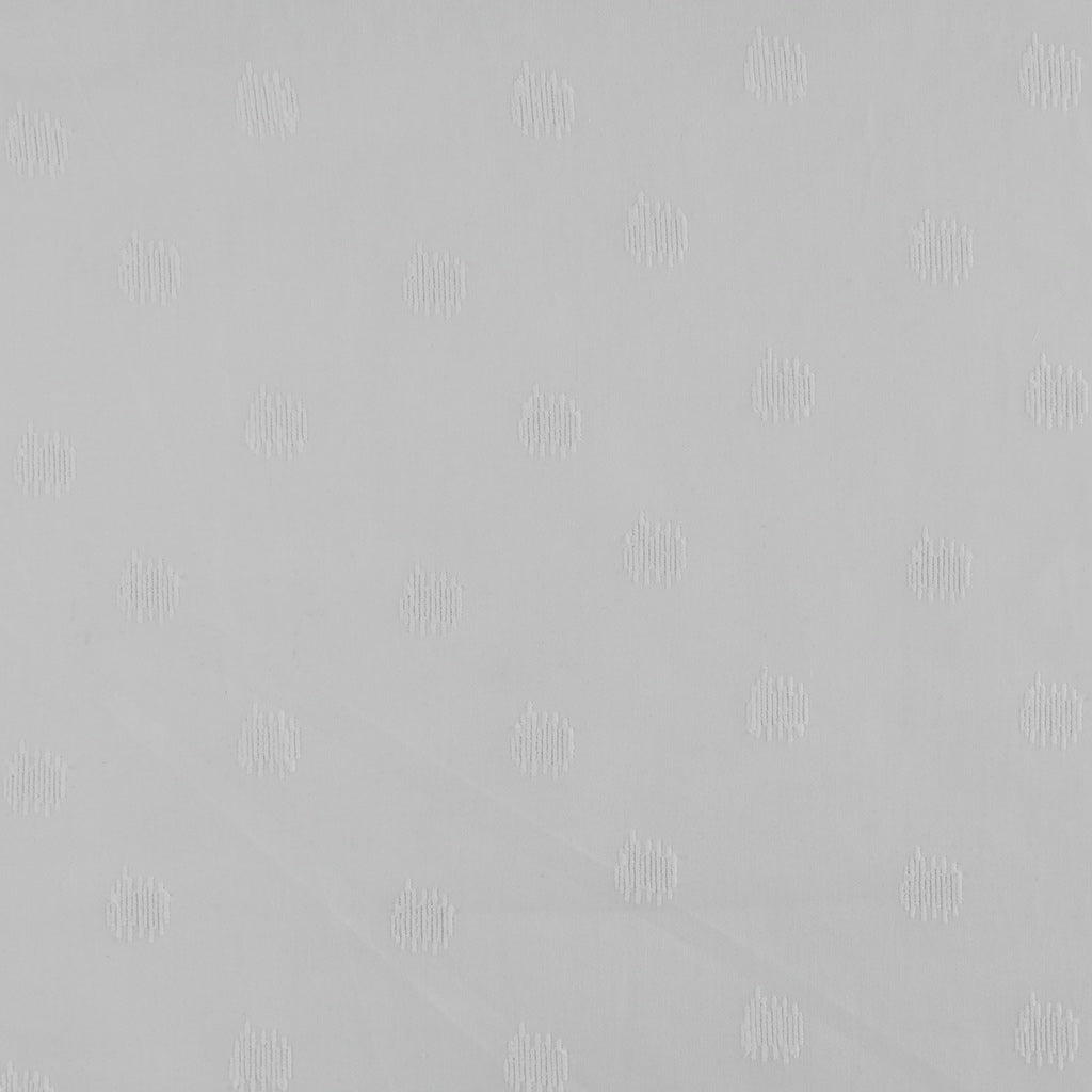 Maisy - White Spot Embroidered Cotton Fabric