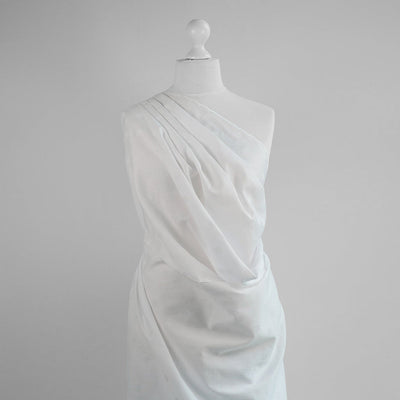 Maisy - White Spot Embroidered Cotton Fabric - 0.90m Remnant