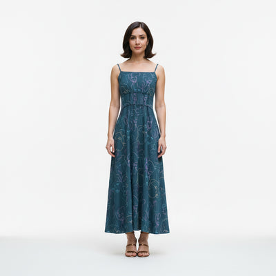 Marlie-Care Lawn - Blue Urban Sketcher Cotton Fabric by Lady McElroy