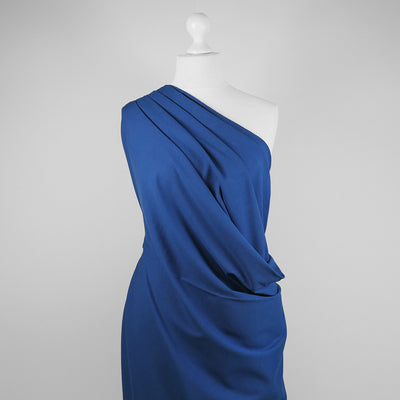 Milan - Royal Blue Viscose Rich Ponte de Roma Fabric Mannequin Wide Image from Patternsandplains.com