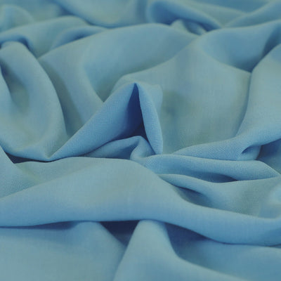 Mons - Celestial Blue Viscose Linen Woven Fabric Feature Image from Patternsandplains.com