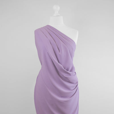 Mons - Thistle Purple Viscose Linen Woven Fabric Mannequin Close Up Image from Patternsandplains.com