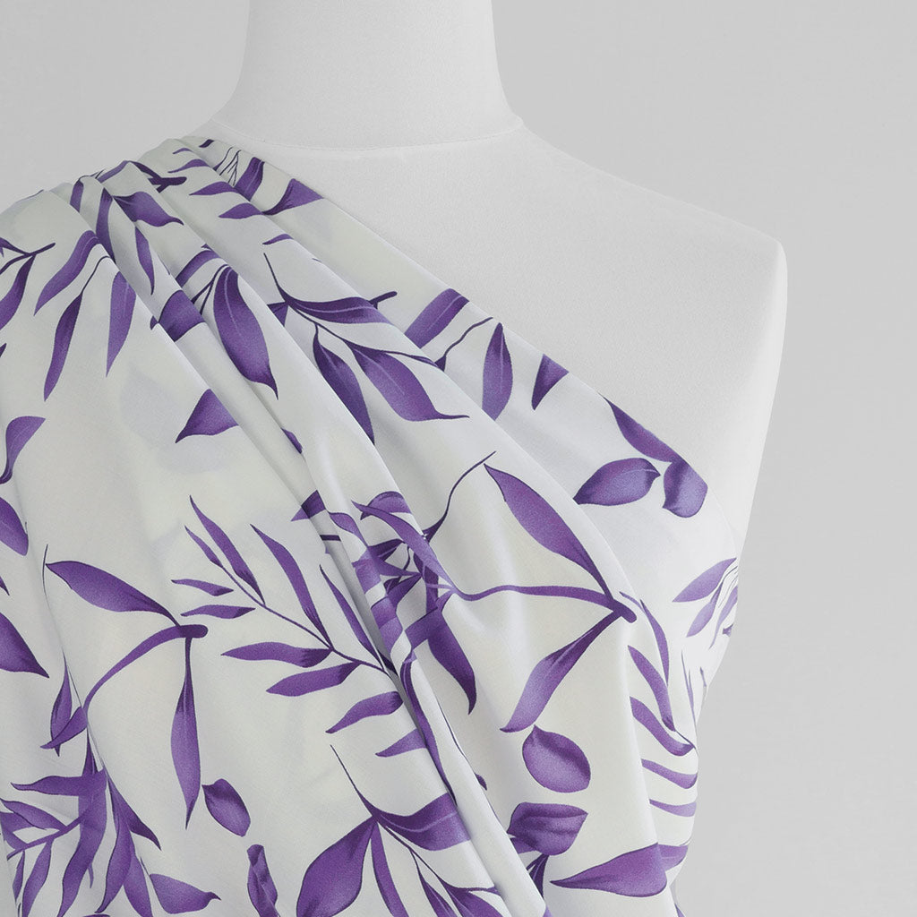 Napa - Purple Botanique Viscose Lawn Woven Fabric