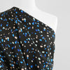 Napa - Black Raindrops Viscose Lawn Woven Fabric Mannequin Close Up Image from Patternsandplains.com