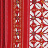 Nassau - Red Geometric Border Viscose Slub Woven Fabric Border Image from Patternsandplains.com
