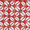 Nassau - Red Geometric Border Viscose Slub Woven Fabric Main Image from Patternsandplains.com