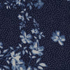 Niva - Blues Flowers and Dots Bubble Crepe Woven Fabric Main Image from Patternsandplains.com