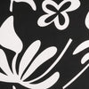 Palermo - Black Graphic Floral Viscose Linen Woven Fabric - 1.20m Remnant