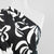 Palermo - Black Graphic Floral Viscose Linen Woven Fabric - 1.20m Remnant