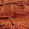 Palermo - Ginger Orange Dots Viscose Linen Woven Fabric Feature Image from Patternsandplains.com