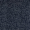 Palermo - Navy Dots Viscose Linen Woven Fabric Main Image from Patternsandplains.com
