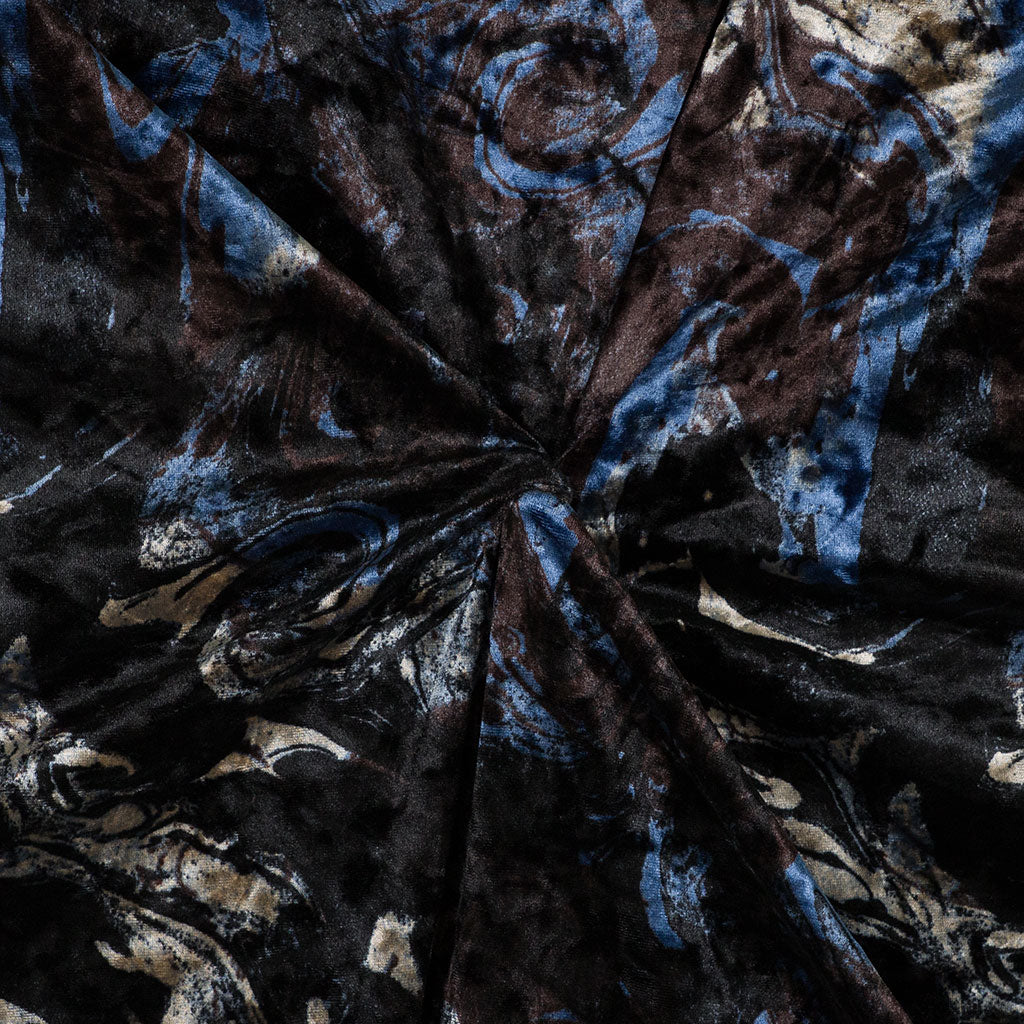 Richmond - Black and Blue Wave Velour Jersey