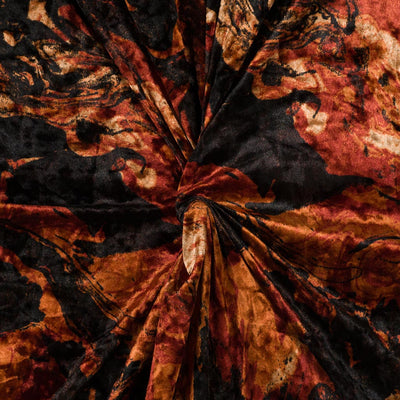 Richmond - Black and Orange Wave Velour Jersey