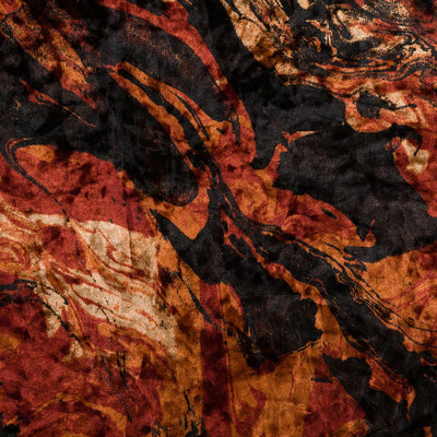 Richmond - Black and Orange Wave Velour Jersey