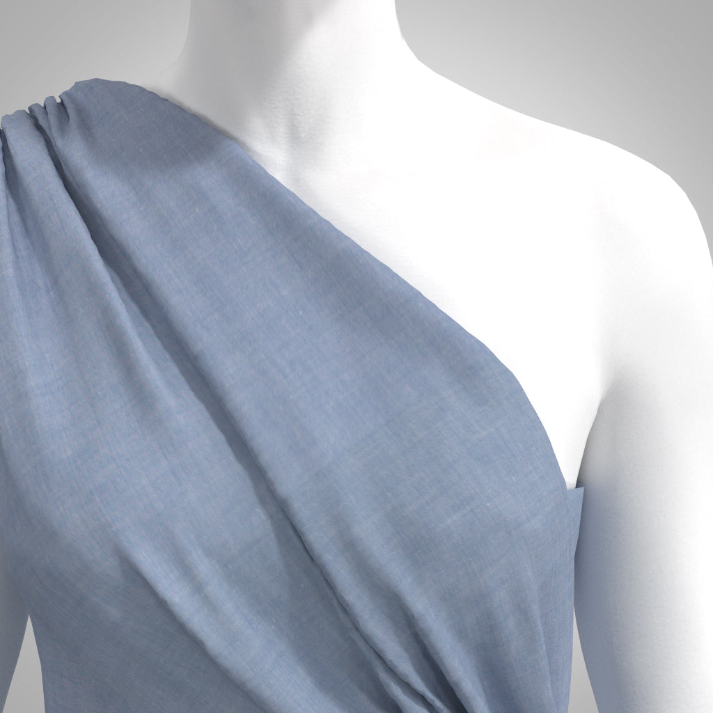 Rivage - Denim Blue Yarn Dyed Chambray Woven Fabric