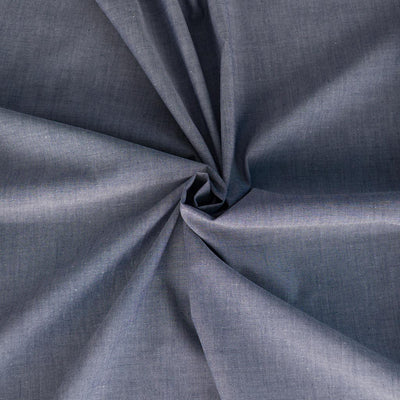 Rivage - Navy Blue Yarn Dyed Chambray Woven Fabric