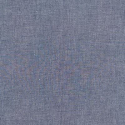 Rivage - Navy Blue Yarn Dyed Chambray Woven Fabric