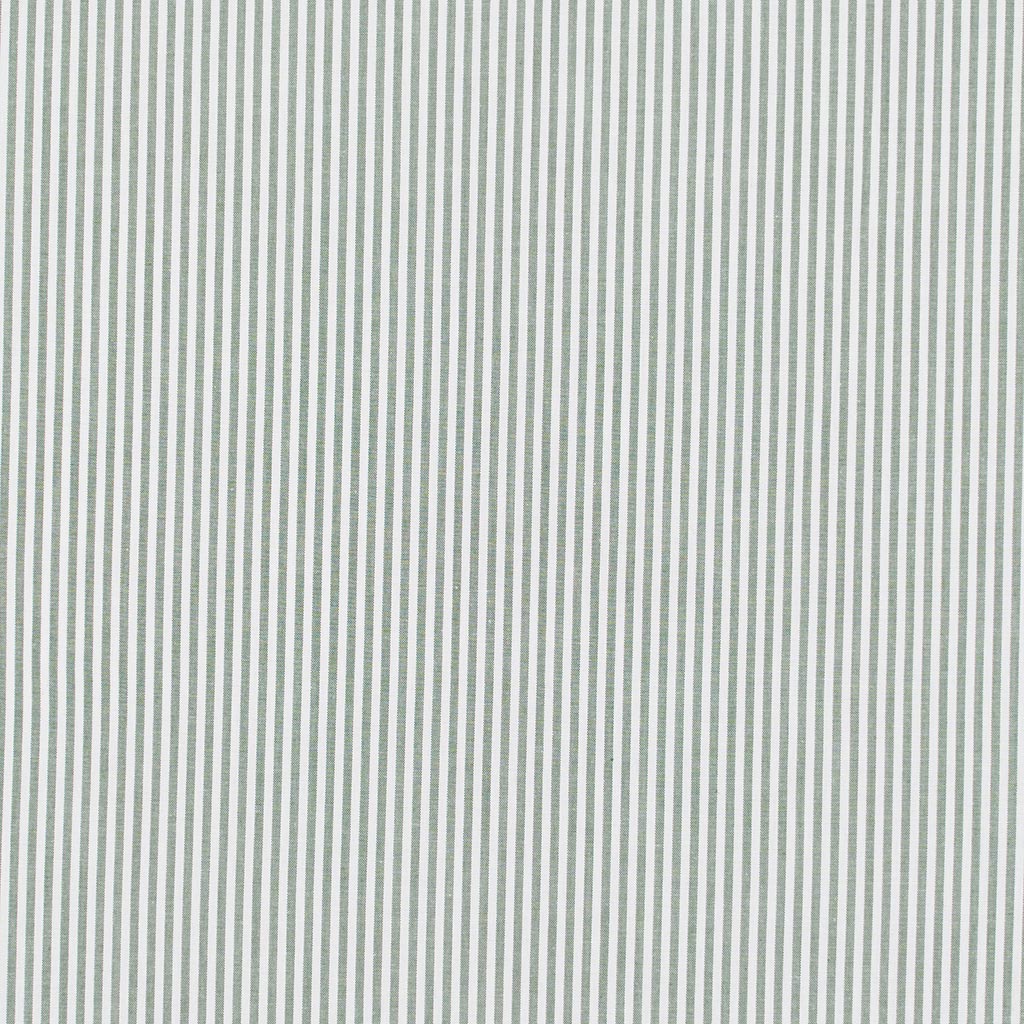 Rivage - Reseda Green 3mm Stripe Yarn Dyed Chambray Woven Fabric