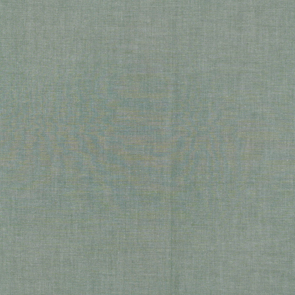 Rivage - Reseda Green Yarn Dyed Chambray Woven Fabric