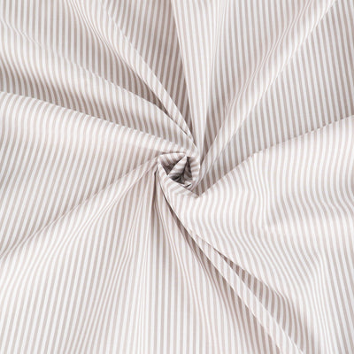 Rivage - Stone 3mm Stripe Yarn Dyed Chambray Woven Fabric